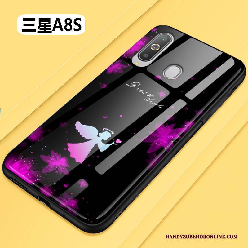 Hülle Samsung Galaxy A8s Taschen Einfach Persönlichkeit, Case Samsung Galaxy A8s Silikon Blumen Anti-sturz