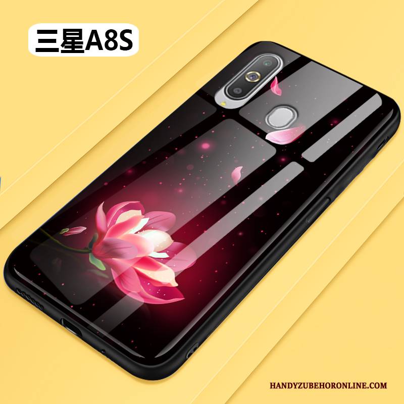 Hülle Samsung Galaxy A8s Taschen Einfach Persönlichkeit, Case Samsung Galaxy A8s Silikon Blumen Anti-sturz