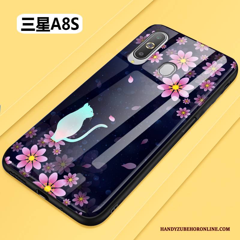 Hülle Samsung Galaxy A8s Taschen Einfach Persönlichkeit, Case Samsung Galaxy A8s Silikon Blumen Anti-sturz