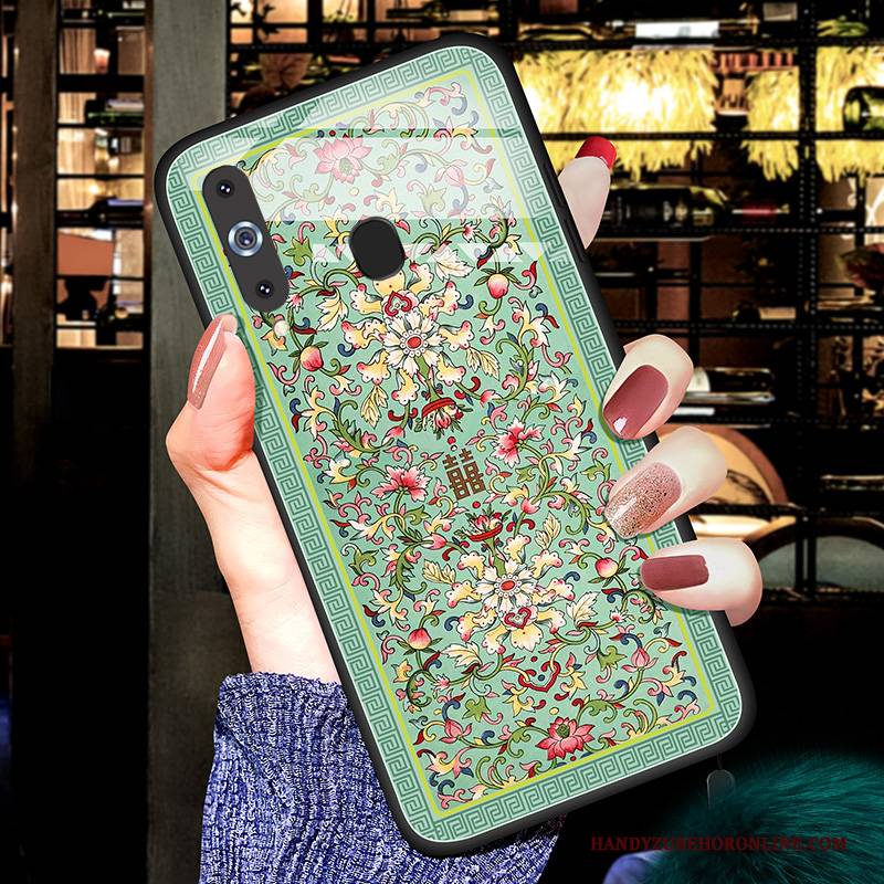 Hülle Samsung Galaxy A8s Taschen Glas Anti-sturz, Case Samsung Galaxy A8s Muster Handyhüllen