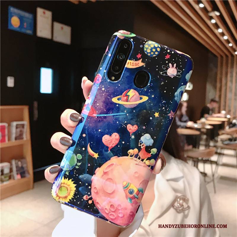 Hülle Samsung Galaxy A8s Taschen Liebhaber Persönlichkeit, Case Samsung Galaxy A8s Silikon Blau Trend