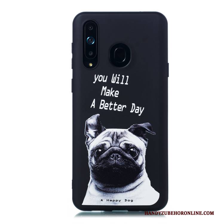 Hülle Samsung Galaxy A8s Weiche Hängende Verzierungen Handyhüllen, Case Samsung Galaxy A8s Karikatur Schwarz Schlank