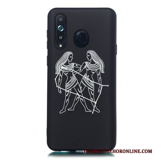 Hülle Samsung Galaxy A8s Weiche Hängende Verzierungen Handyhüllen, Case Samsung Galaxy A8s Karikatur Schwarz Schlank