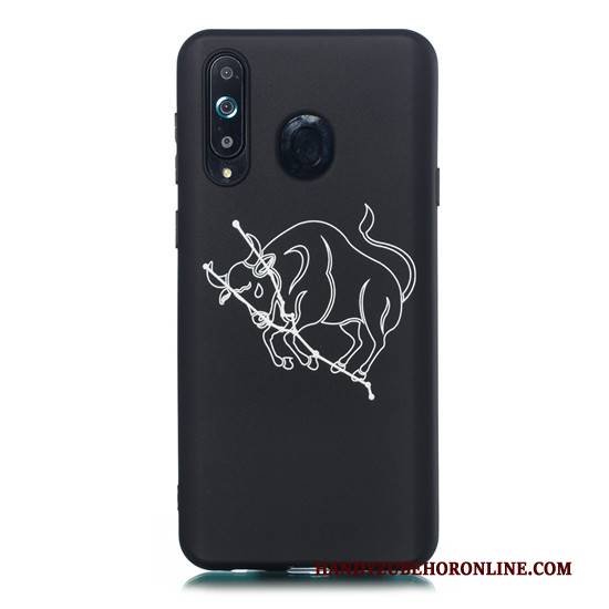 Hülle Samsung Galaxy A8s Weiche Hängende Verzierungen Handyhüllen, Case Samsung Galaxy A8s Karikatur Schwarz Schlank