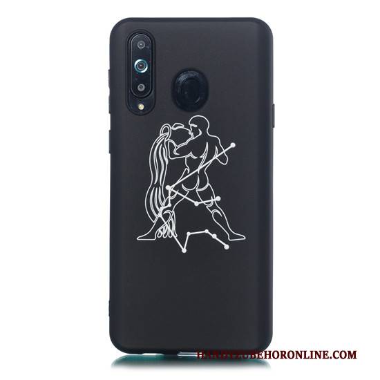 Hülle Samsung Galaxy A8s Weiche Hängende Verzierungen Handyhüllen, Case Samsung Galaxy A8s Karikatur Schwarz Schlank