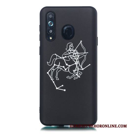 Hülle Samsung Galaxy A8s Weiche Hängende Verzierungen Handyhüllen, Case Samsung Galaxy A8s Karikatur Schwarz Schlank