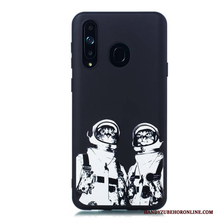 Hülle Samsung Galaxy A8s Weiche Hängende Verzierungen Handyhüllen, Case Samsung Galaxy A8s Karikatur Schwarz Schlank