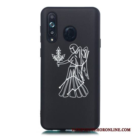 Hülle Samsung Galaxy A8s Weiche Hängende Verzierungen Handyhüllen, Case Samsung Galaxy A8s Karikatur Schwarz Schlank