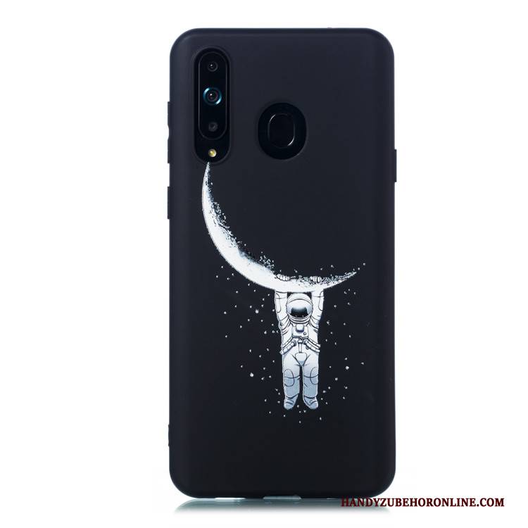 Hülle Samsung Galaxy A8s Weiche Hängende Verzierungen Handyhüllen, Case Samsung Galaxy A8s Karikatur Schwarz Schlank