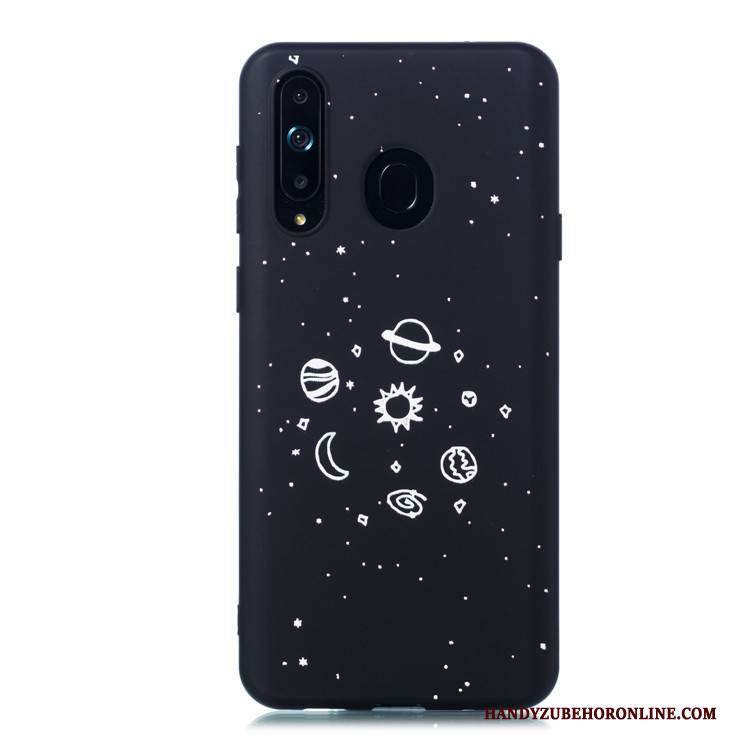 Hülle Samsung Galaxy A8s Weiche Hängende Verzierungen Handyhüllen, Case Samsung Galaxy A8s Karikatur Schwarz Schlank