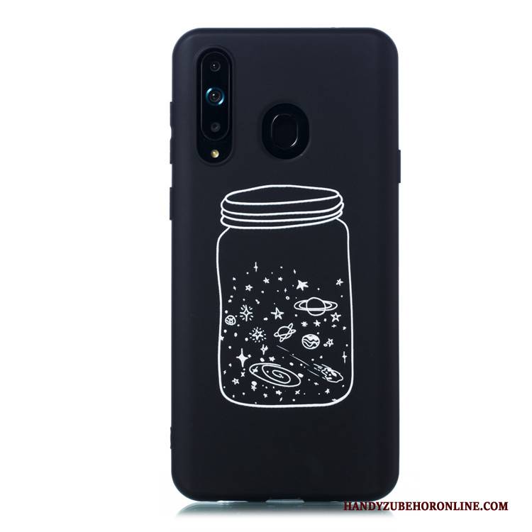 Hülle Samsung Galaxy A8s Weiche Hängende Verzierungen Handyhüllen, Case Samsung Galaxy A8s Karikatur Schwarz Schlank