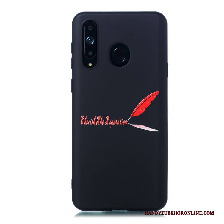 Hülle Samsung Galaxy A8s Weiche Hängende Verzierungen Handyhüllen, Case Samsung Galaxy A8s Karikatur Schwarz Schlank