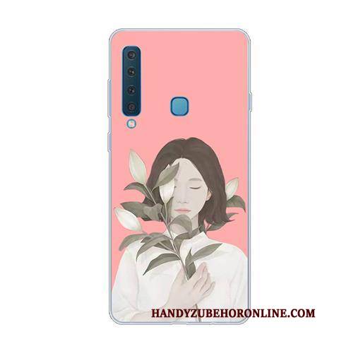 Hülle Samsung Galaxy A9 2018 Kreativ Handyhüllen Anti-sturz, Case Samsung Galaxy A9 2018 Weiche Kunst Blau