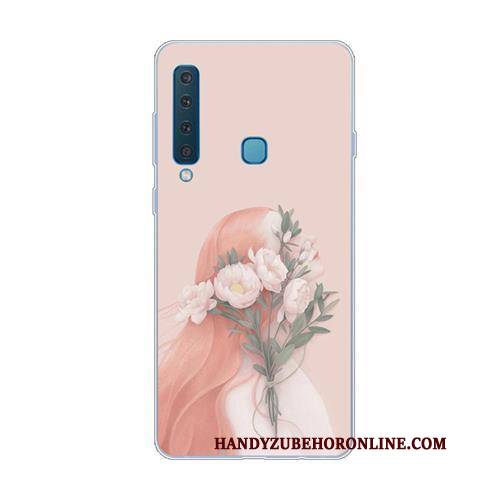 Hülle Samsung Galaxy A9 2018 Kreativ Handyhüllen Anti-sturz, Case Samsung Galaxy A9 2018 Weiche Kunst Blau