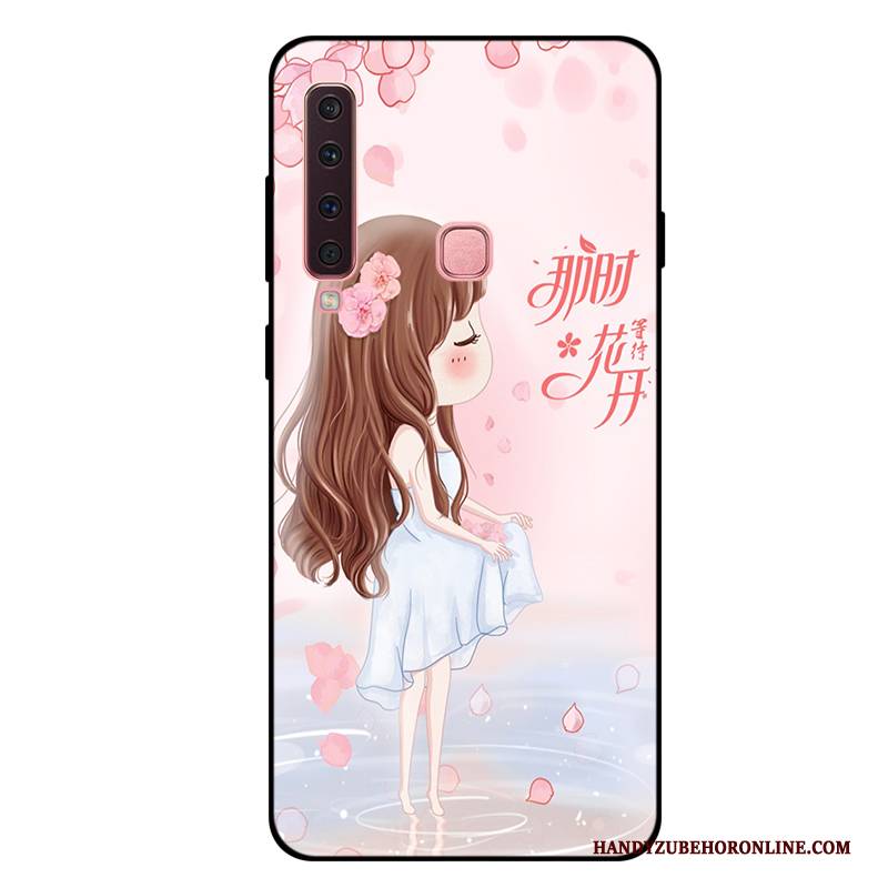 Hülle Samsung Galaxy A9 2018 Taschen Angepasst Handyhüllen, Case Samsung Galaxy A9 2018 Weiche Rosa Anti-sturz