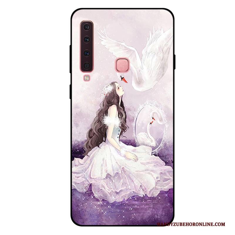 Hülle Samsung Galaxy A9 2018 Weiche Mini Anti-sturz, Case Samsung Galaxy A9 2018 Taschen Lila Handyhüllen