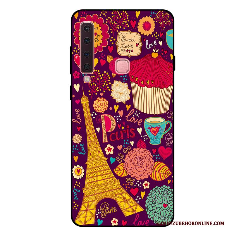 Hülle Samsung Galaxy A9 2018 Weiche Rot Anti-sturz, Case Samsung Galaxy A9 2018 Karikatur Handyhüllen