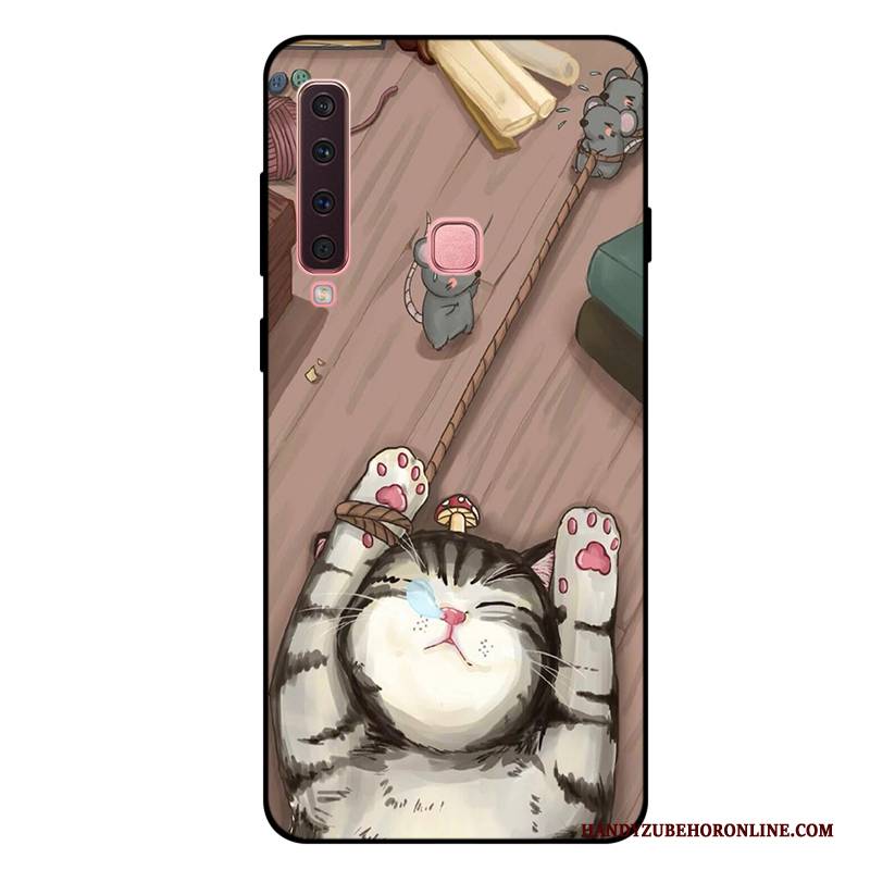 Hülle Samsung Galaxy A9 2018 Weiche Rot Anti-sturz, Case Samsung Galaxy A9 2018 Karikatur Handyhüllen