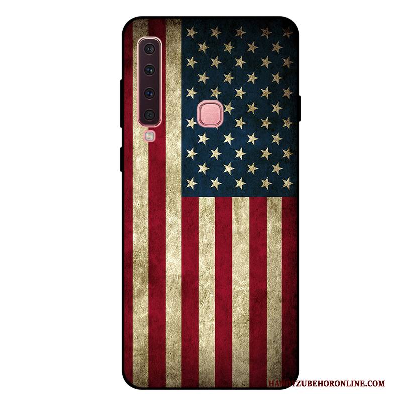 Hülle Samsung Galaxy A9 2018 Weiche Rot Anti-sturz, Case Samsung Galaxy A9 2018 Karikatur Handyhüllen