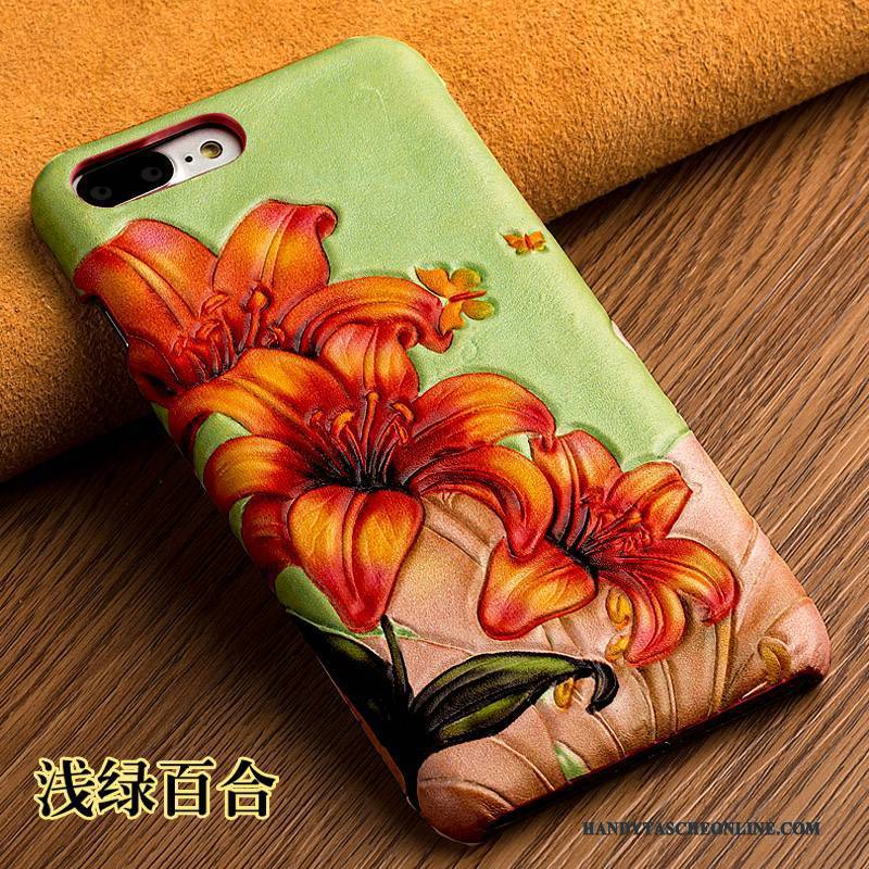 Hülle Samsung Galaxy A9 Leder Grün Handyhüllen, Case Samsung Galaxy A9 Prägung Hoch Lilie