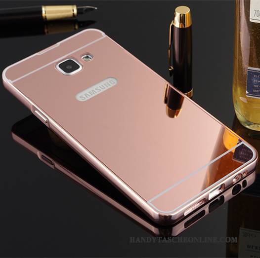 Hülle Samsung Galaxy A9 Metall Grenze Gold, Case Samsung Galaxy A9 Schutz Handyhüllen