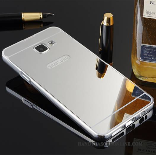 Hülle Samsung Galaxy A9 Metall Grenze Gold, Case Samsung Galaxy A9 Schutz Handyhüllen