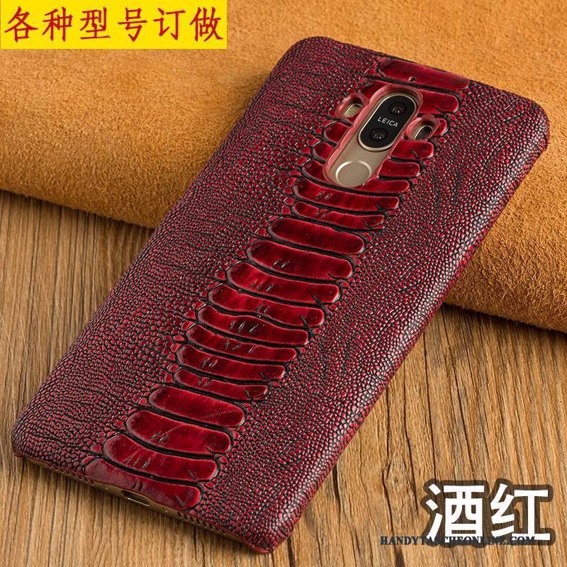 Hülle Samsung Galaxy A9 Schutz Handyhüllen Dünne, Case Samsung Galaxy A9 Leder Anti-sturz Rot