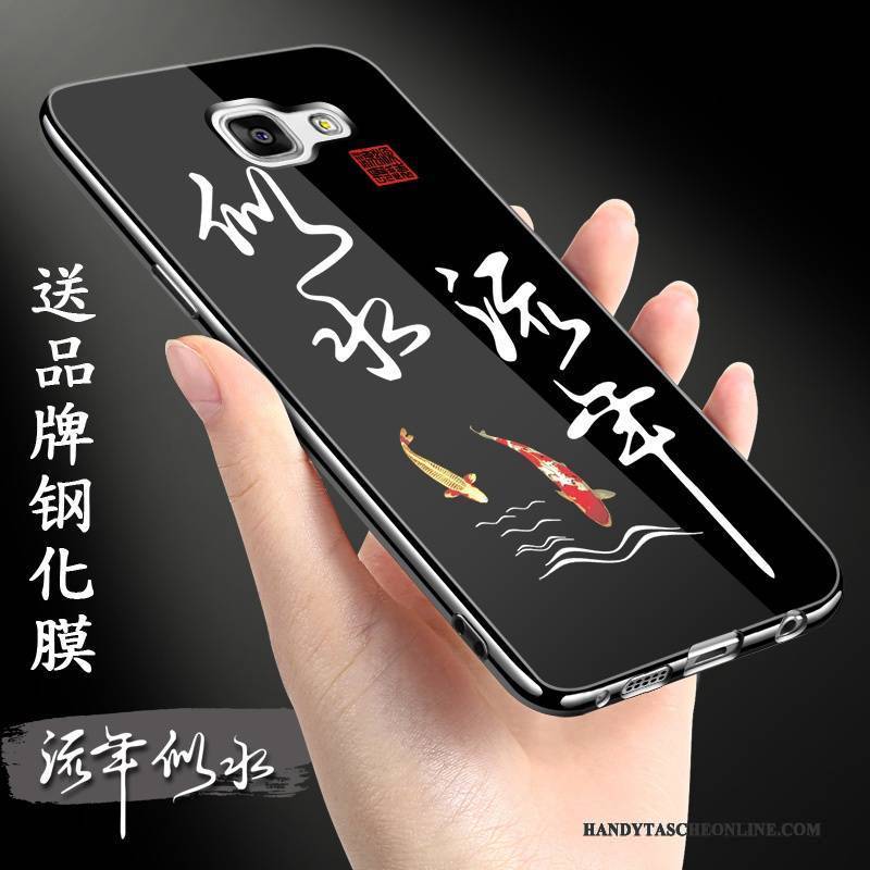 Hülle Samsung Galaxy A9 Schutz Handyhüllen Schwarz, Case Samsung Galaxy A9 Weiche Dünne Chinesische Art