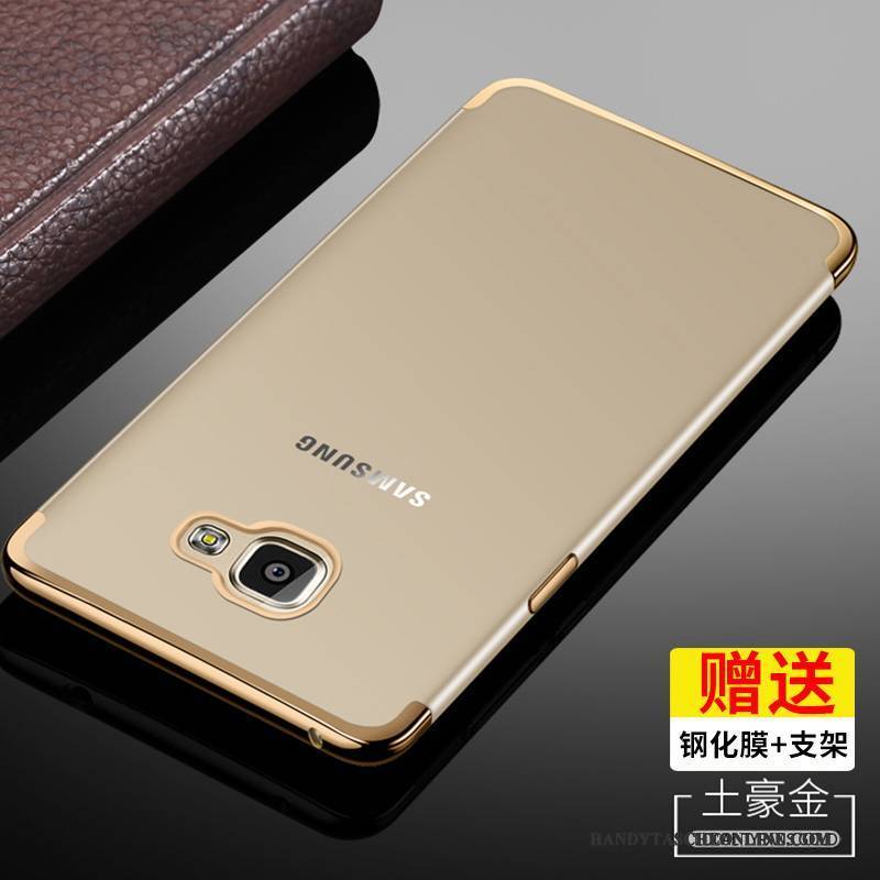 Hülle Samsung Galaxy A9 Schutz Schlank Gold, Case Samsung Galaxy A9 Weiche Hoch Transparent