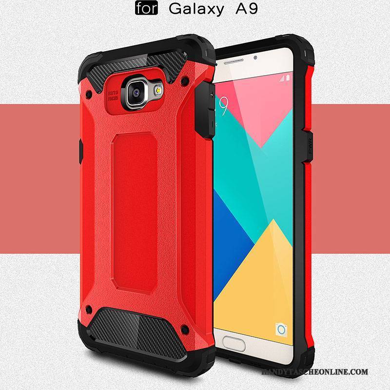 Hülle Samsung Galaxy A9 Silikon Hoch Handyhüllen, Case Samsung Galaxy A9 Taschen Mesh Rot