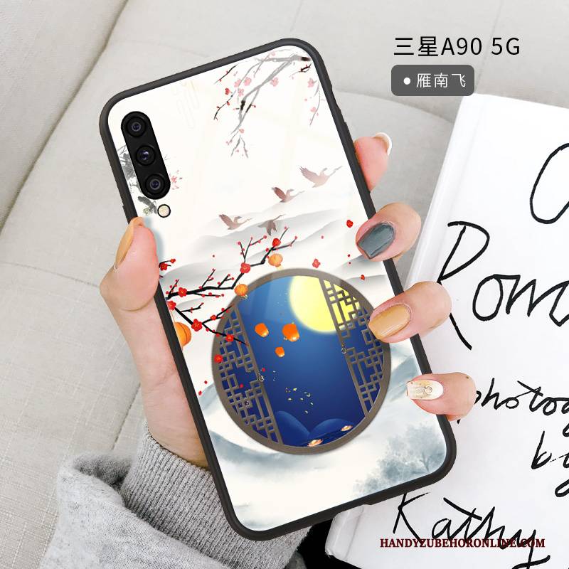 Hülle Samsung Galaxy A90 5g Schutz Frisch Mini, Case Samsung Galaxy A90 5g Weiche Chinesische Art Glas