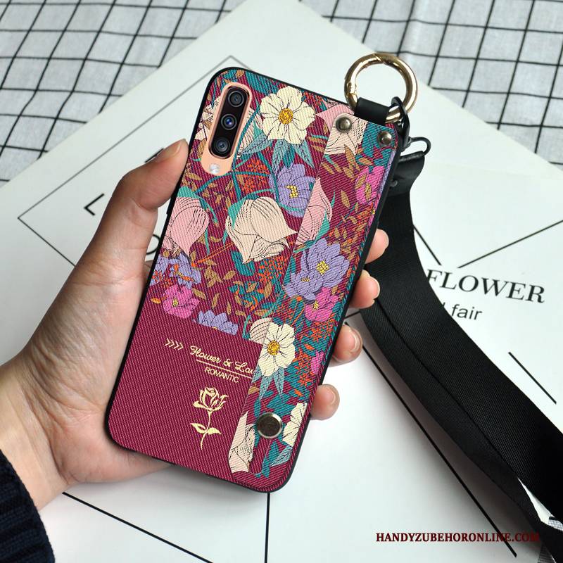 Hülle Samsung Galaxy A90 5g Silikon Persönlichkeit Blumen, Case Samsung Galaxy A90 5g Taschen Hängende Verzierungen Anti-sturz