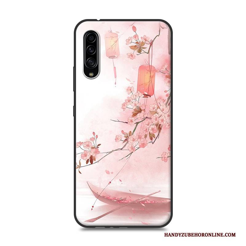 Hülle Samsung Galaxy A90 5g Silikon Persönlichkeit Handyhüllen, Case Samsung Galaxy A90 5g Schutz Chinesische Art Rosa