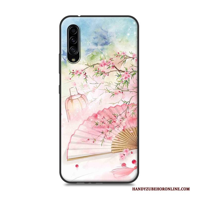 Hülle Samsung Galaxy A90 5g Silikon Persönlichkeit Handyhüllen, Case Samsung Galaxy A90 5g Schutz Chinesische Art Rosa