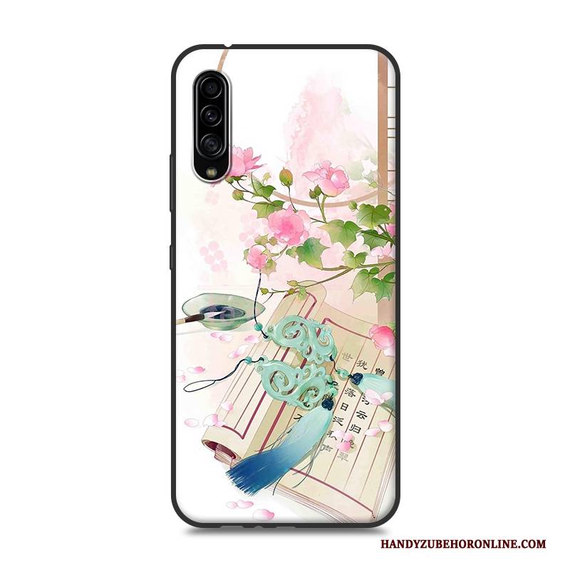 Hülle Samsung Galaxy A90 5g Silikon Persönlichkeit Handyhüllen, Case Samsung Galaxy A90 5g Schutz Chinesische Art Rosa