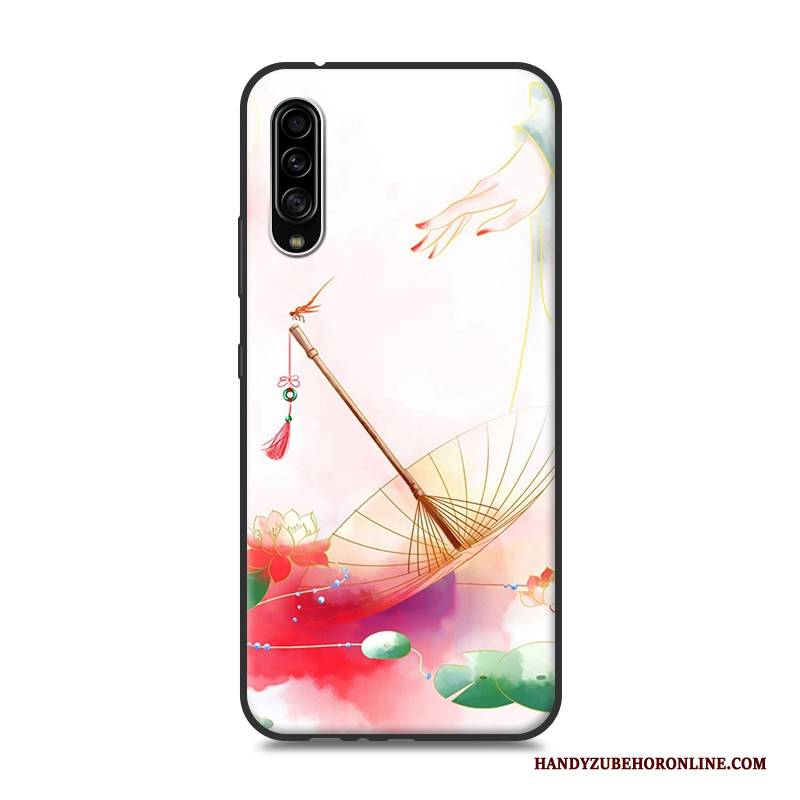 Hülle Samsung Galaxy A90 5g Silikon Persönlichkeit Handyhüllen, Case Samsung Galaxy A90 5g Schutz Chinesische Art Rosa