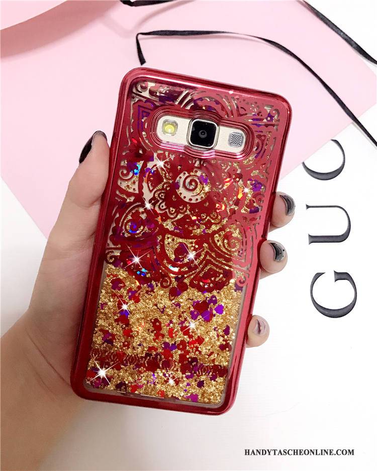 Hülle Samsung Galaxy J3 2015 Weiche Überzug Flüssigkeit, Case Samsung Galaxy J3 2015 Taschen Lila Treibsand