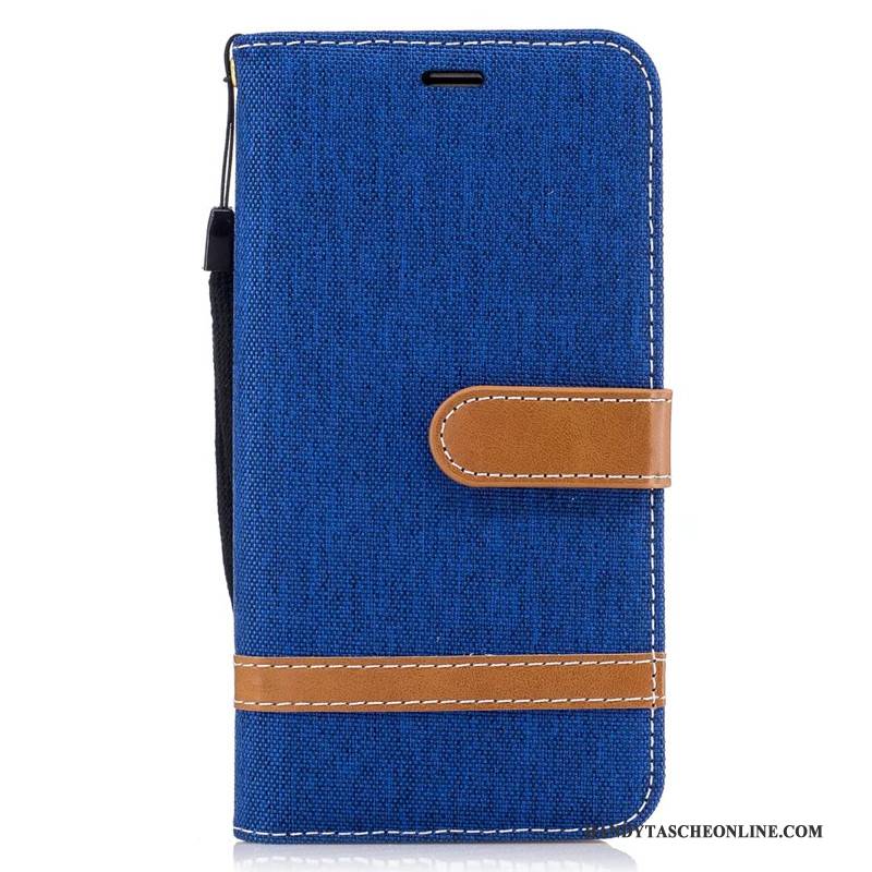 Hülle Samsung Galaxy J3 2016 Folio Denim Trend, Case Samsung Galaxy J3 2016 Lederhülle Lila