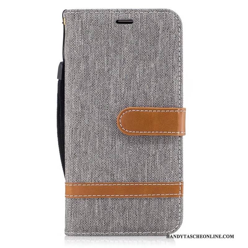 Hülle Samsung Galaxy J3 2016 Folio Denim Trend, Case Samsung Galaxy J3 2016 Lederhülle Lila