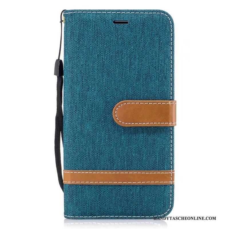 Hülle Samsung Galaxy J3 2016 Folio Denim Trend, Case Samsung Galaxy J3 2016 Lederhülle Lila