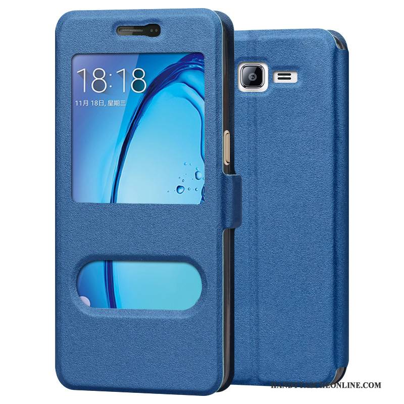 Hülle Samsung Galaxy J3 2016 Lederhülle Anti-sturz Handyhüllen, Case Samsung Galaxy J3 2016 Silikon Gold