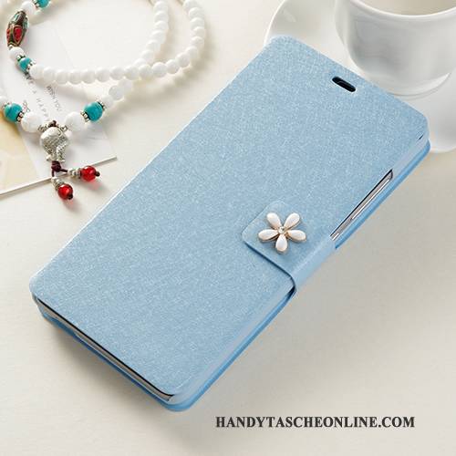 Hülle Samsung Galaxy J3 2016 Lederhülle Hellblau Trend, Case Samsung Galaxy J3 2016 Folio