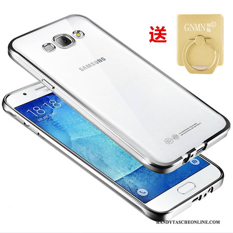 Hülle Samsung Galaxy J3 2016 Schutz Transparent Handyhüllen, Case Samsung Galaxy J3 2016 Weiche Gold