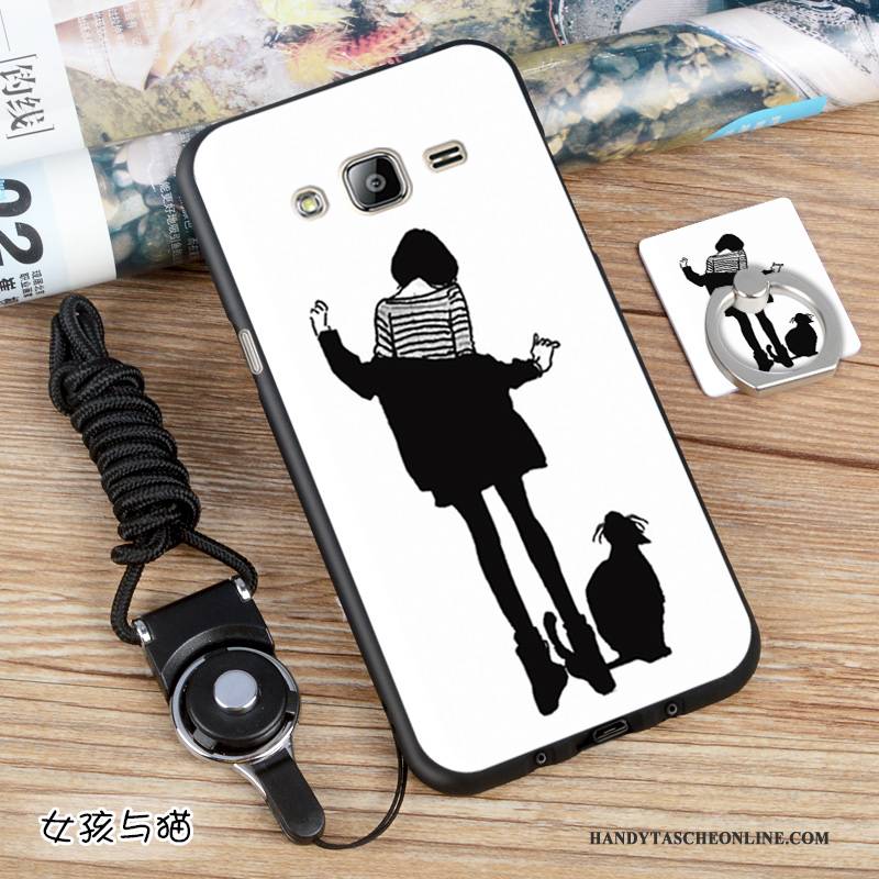 Hülle Samsung Galaxy J3 2016 Silikon Angepasst Handyhüllen, Case Samsung Galaxy J3 2016 Farbe Schwarz Europa