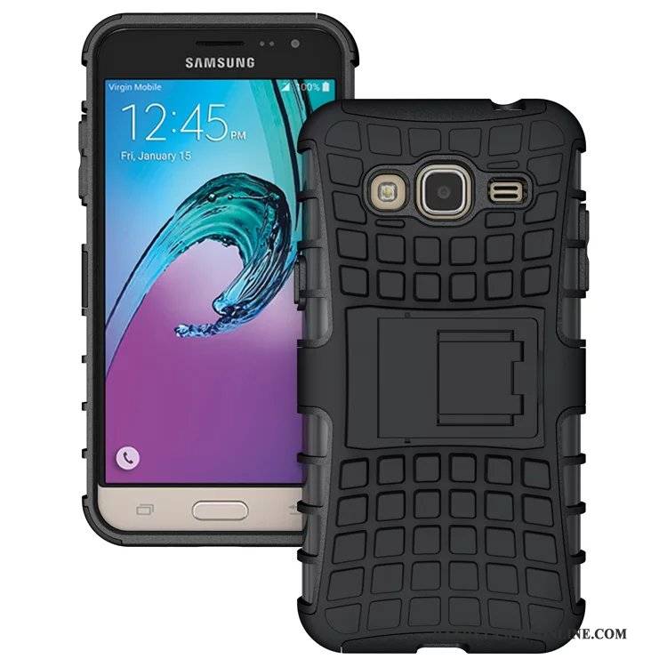 Hülle Samsung Galaxy J3 2016 Silikon Handyhüllen Grün, Case Samsung Galaxy J3 2016 Halterung Anti-sturz Lila