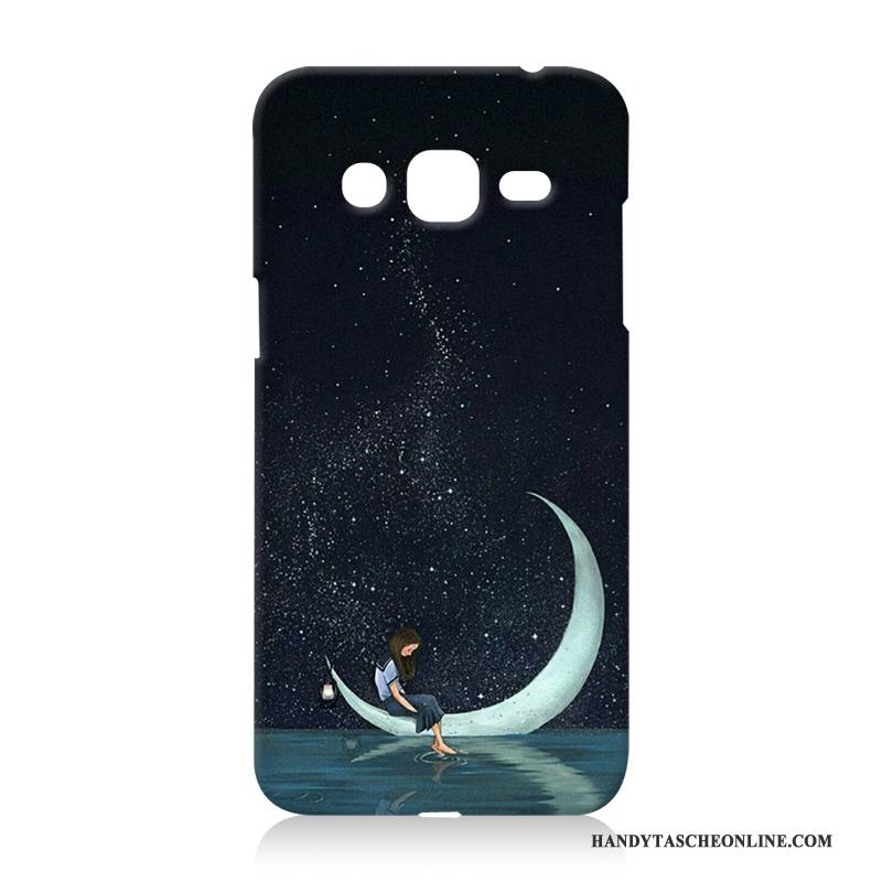 Hülle Samsung Galaxy J3 2016 Weiche Anti-sturz Handyhüllen, Case Samsung Galaxy J3 2016 Schutz Schwer Blau