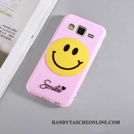 Hülle Samsung Galaxy J3 2016 Weiche Hängende Verzierungen Rosa, Case Samsung Galaxy J3 2016 Karikatur Handyhüllen