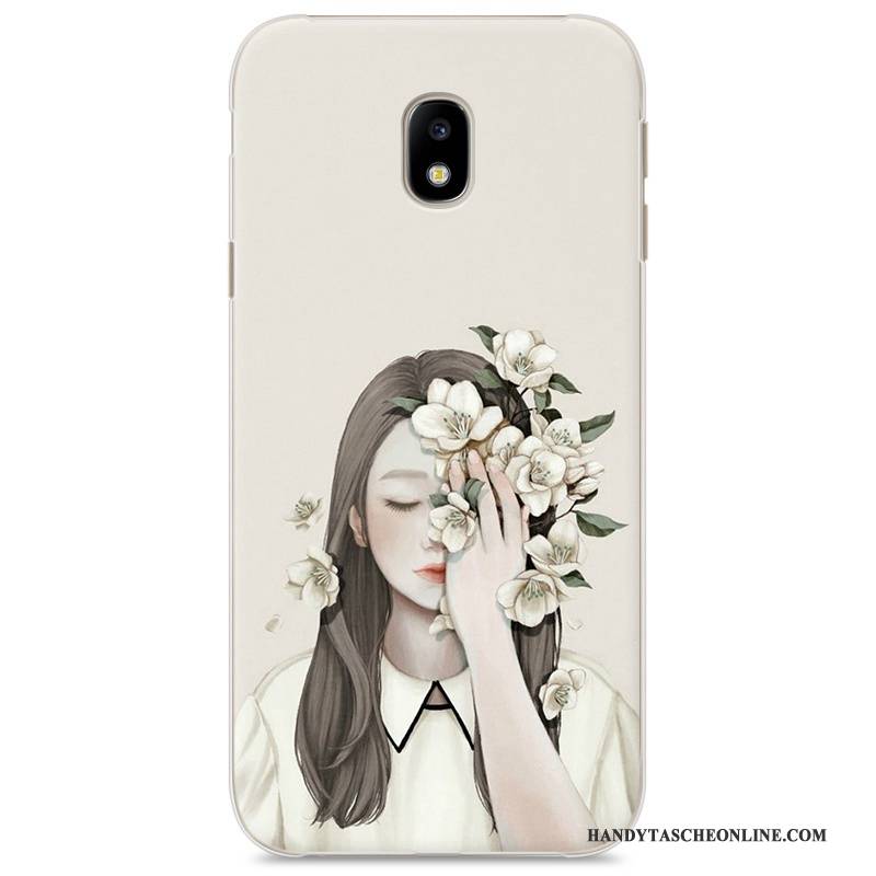 Hülle Samsung Galaxy J3 2017 Gemalt Handyhüllen Trend, Case Samsung Galaxy J3 2017 Schutz Neu Weiß