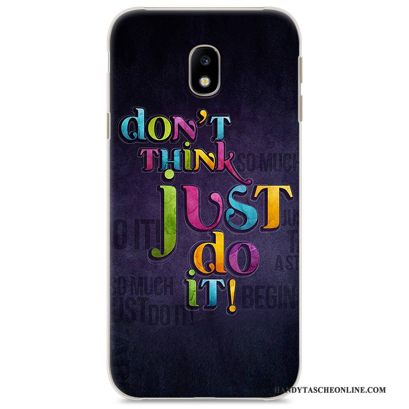 Hülle Samsung Galaxy J3 2017 Gemalt Kunst Trend, Case Samsung Galaxy J3 2017 Schutz Dunkelblau Handyhüllen