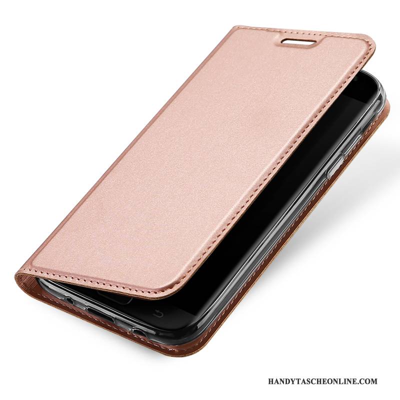 Hülle Samsung Galaxy J3 2017 Lederhülle Handyhüllen Europa, Case Samsung Galaxy J3 2017 Taschen Anti-sturz Rosa